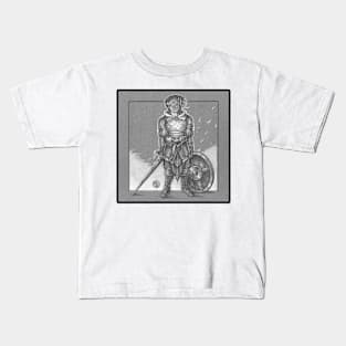 The Heart of a Soldier - Black Outlined Version Kids T-Shirt